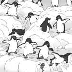 南極のペンギンのイラスト