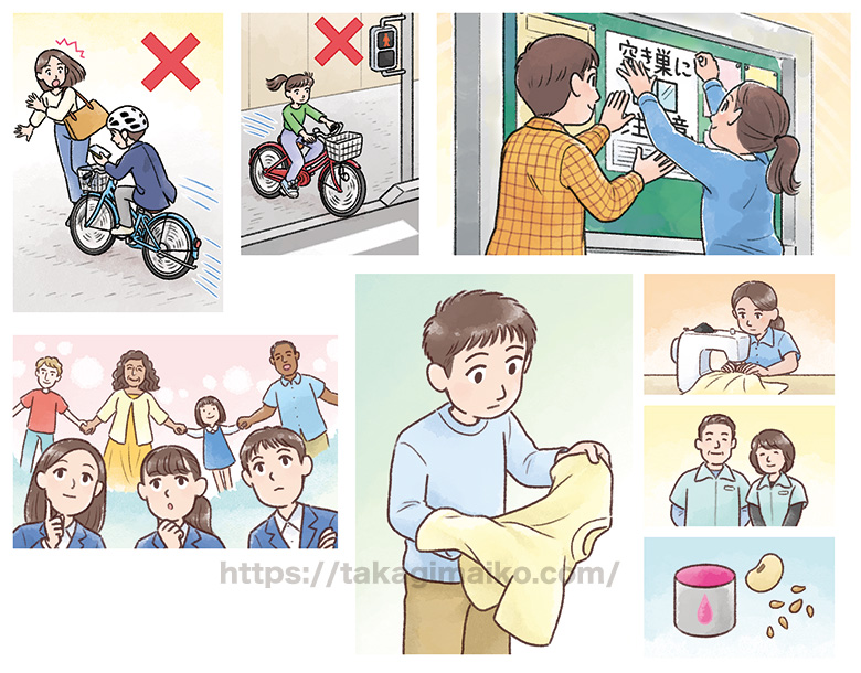 中学生用道徳の教科書/本文挿絵