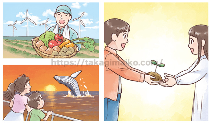 中学生用道徳の教科書/本文挿絵